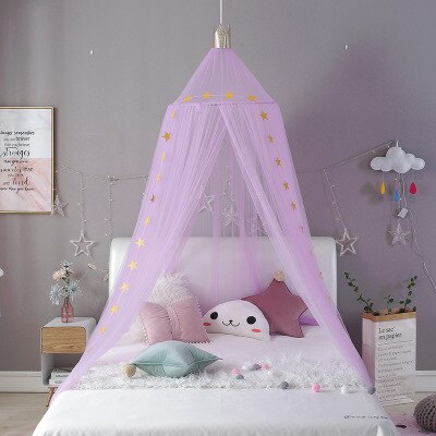 Baby Bed Mosquito Net Canopy Cot Curtain Girl Room Decoration Crib Netting Tent Crown Hanging Net Princess Tents Baby Room Decor: WJ3664F