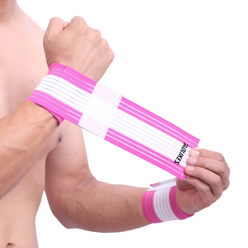 1pc håndledsstøtte, åndbar, justerbar kompression underarmsbælte håndrembeskytter gym fitness vægtløftning sportstøj: Lyserød