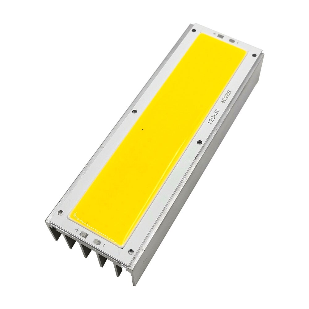 Disipador de calor para lámpara de luz LED COB, placa de refrigeración de aluminio de 120x40x20mm, radiador de iluminación de 120x40mm, 2 uds.