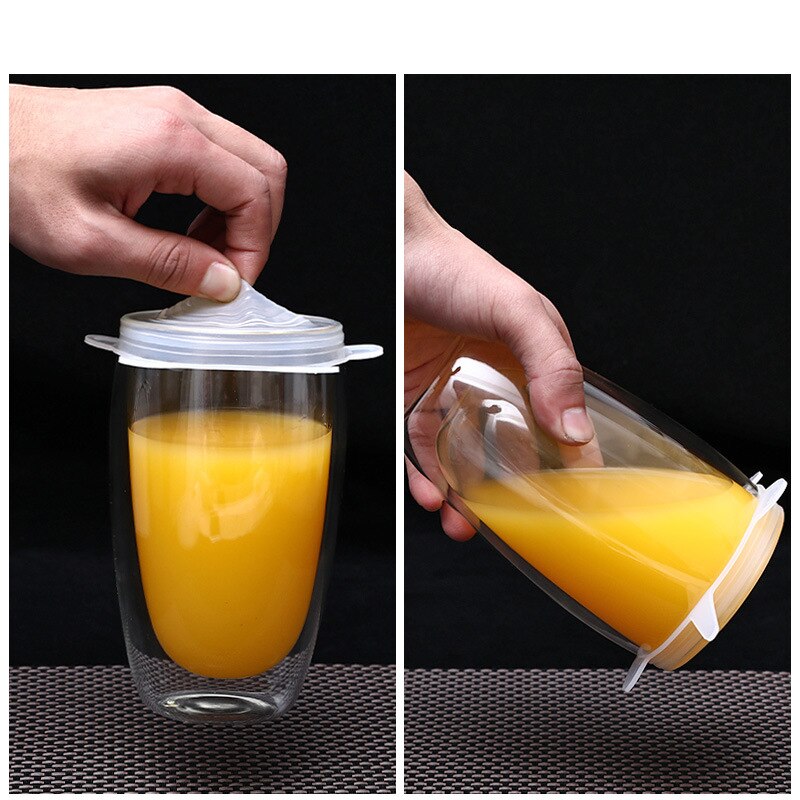 6 pièces/ensemble couvercle en Silicone alimentaire couvercles en Silicone universels, pour ustensiles de cuisine bol réutilisable couvercles extensibles accessoires de cuisine couvercle de bol