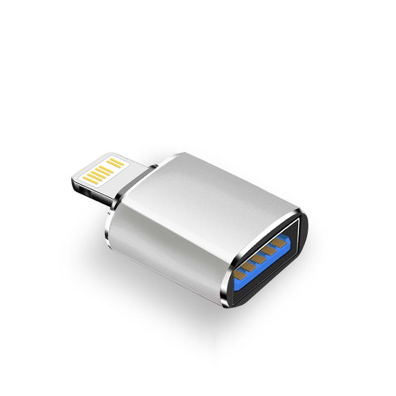 Adaptador Lightning macho a USB3.0 hembra OTG Lightning a USB U-disk lectura convertidor de transferencia de datos para iPhone iPad IOS 13 superior: green