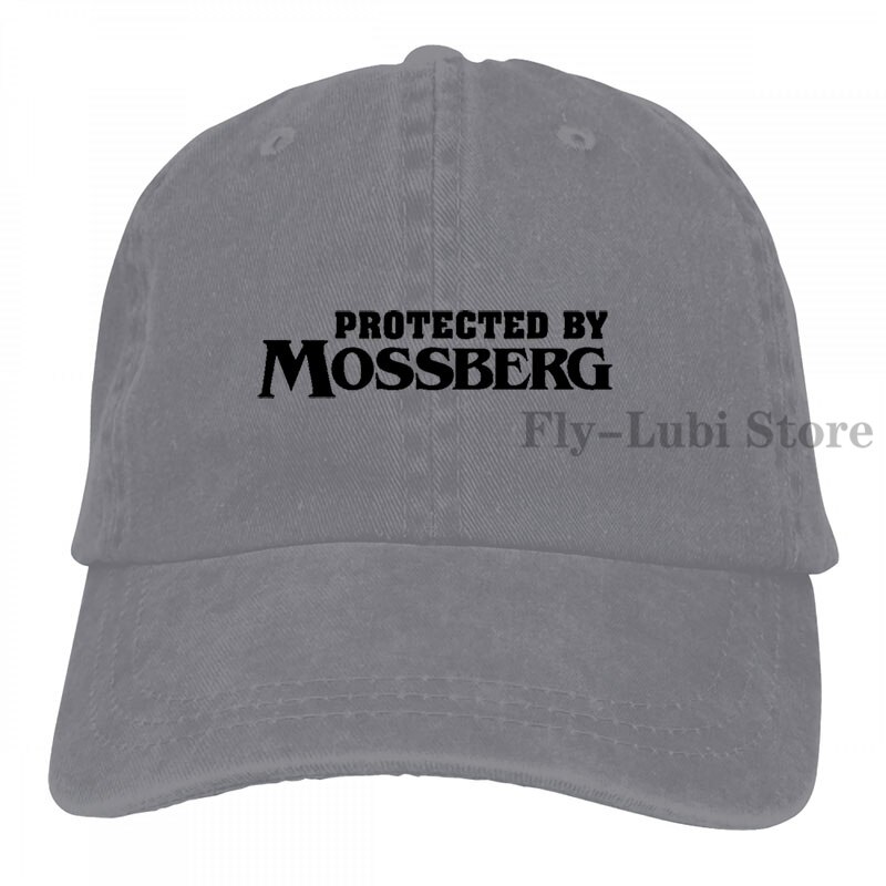 Protected By Mossberg Baseball cap men women Trucker Hats adjustable cap: 2-Gray