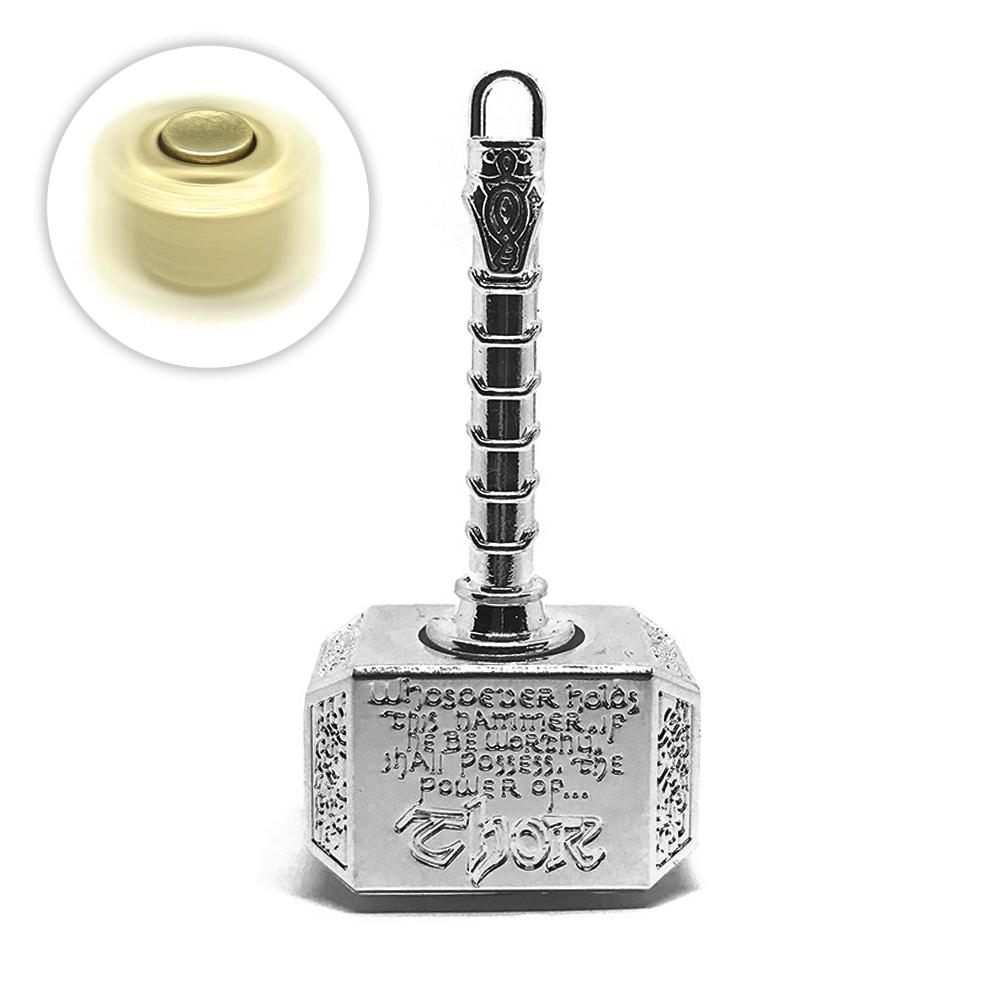 1pcs Wiitin Thors Battle Hammer Fidget Hand Spinner Made by Metal, the Mighty Mjolnir Keychain Toy - Antique Brass