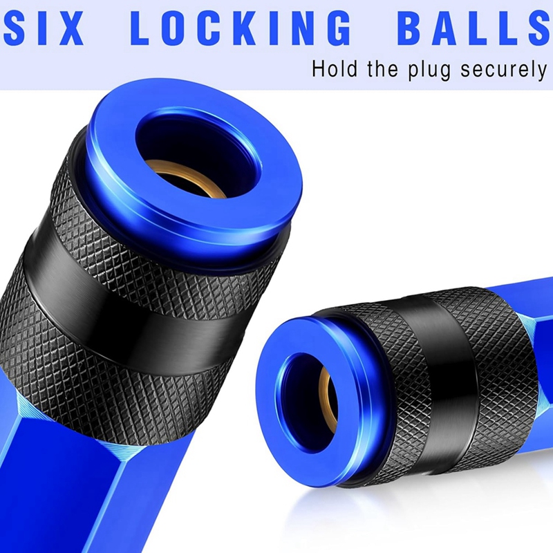 35 Pieces Air Hose Fittings 1/4Inch NPT Aluminum Air Coupler And Plug Kit Air Tool Fittings Heavy Duty Air Fittings