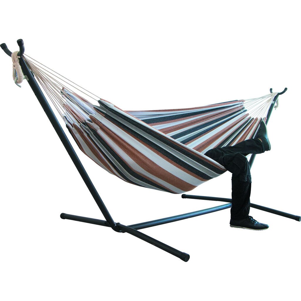 #50 Indoor Comfort Durability Yard Striped Hanging Chair Large Chair Hammocks Hanging Chair Thick Canvas Stripe Bed Hammock: D