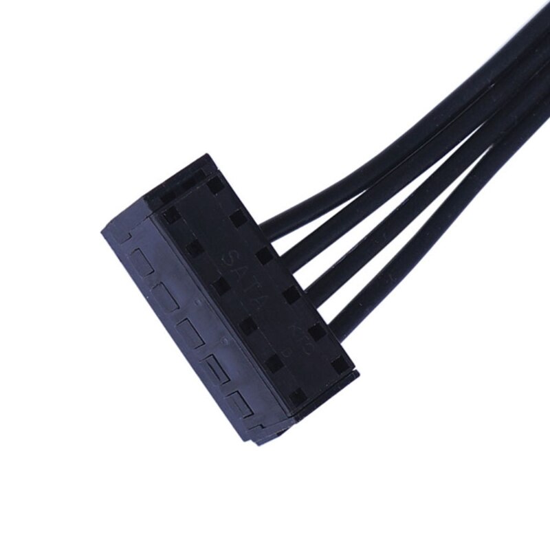 45cm/17.71in 4 Pin SATA Cable Male to Female 15 Pin Serial SATA Data Power Combo