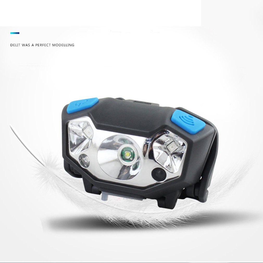 Mini oplaadbare led-koplamp met bewegingssensor, ingebouwde led-koplamp met usb-aansluiting