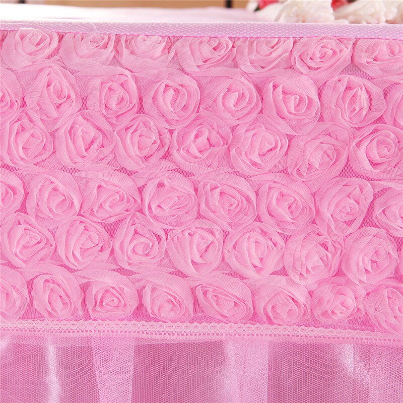 Couvre-lit matelassé en dentelle rose, jupe de lit, solide, taie d'oreiller, différentes tailles disponibles # sw
