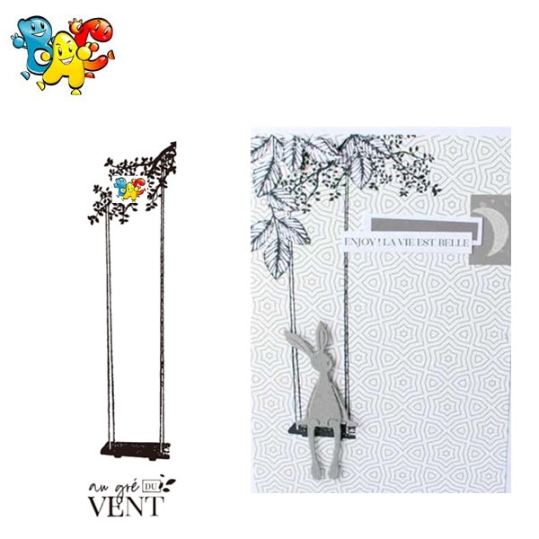 Swing Transparent Clear Stamps for DIY Scrapbooking/Card Making/Kids Christmas Fun Decoration Supplies
