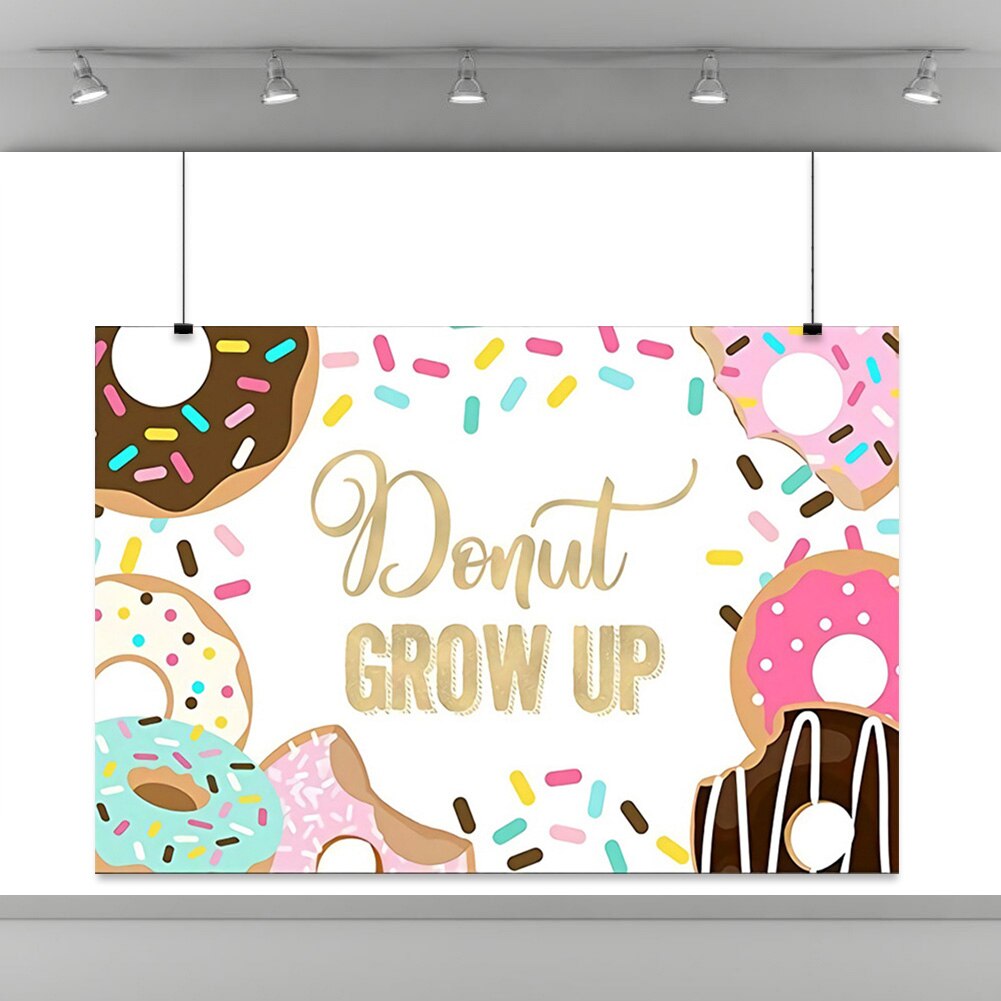 Party Backdrops Cute Doughnut Candy Photography Backdrop Photo Studio Video Background Theme Photo Decor