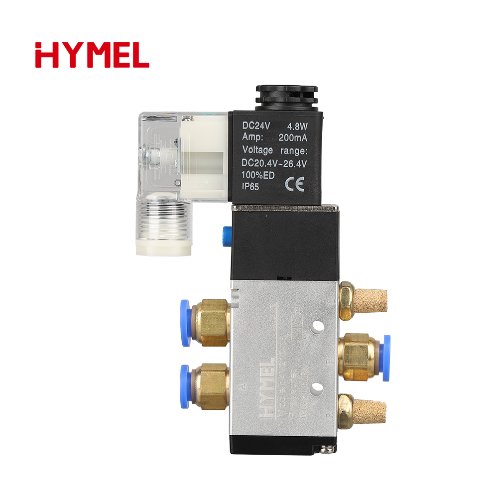 Pneumatic Electric Solenoid Valve 5 Way 2 Position Control Air Gas Magnetic Valve 12V 24V 220V 4mm-12mm Hose Fittings 4V210-08