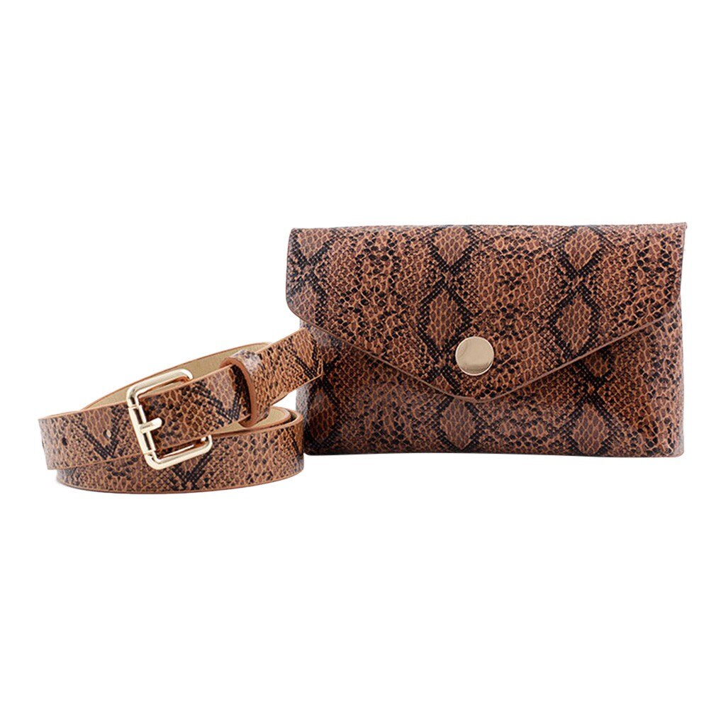 Taille Packungen Tasche Frauen Schlange drucken Leopard Drucken Taschen Und Gürtel Neue Taille Tasche Damen lässig Gürtel Frauen Telefon taille Packungen: C