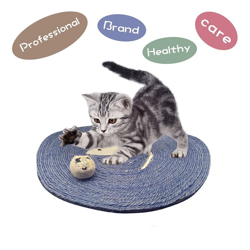 Kattenkrabmat exclusieve uitvoering handgemaakte ronde sisal hennep krabmat handige krab instinct verlichting mat voor katten