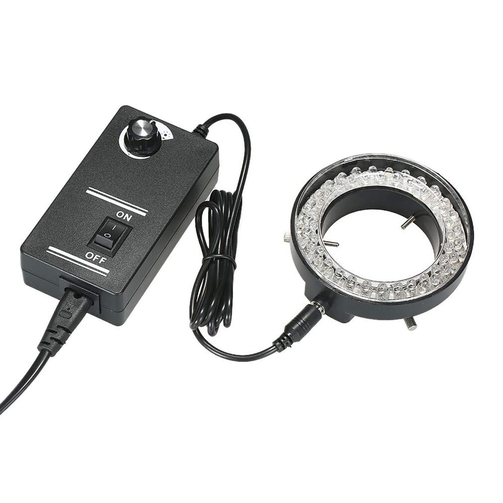 Justerbar 56 led ring lys belysning lampe til industri stereo mikroskop kamera forstørrelsesglas  ac 90v-240v strømadapter