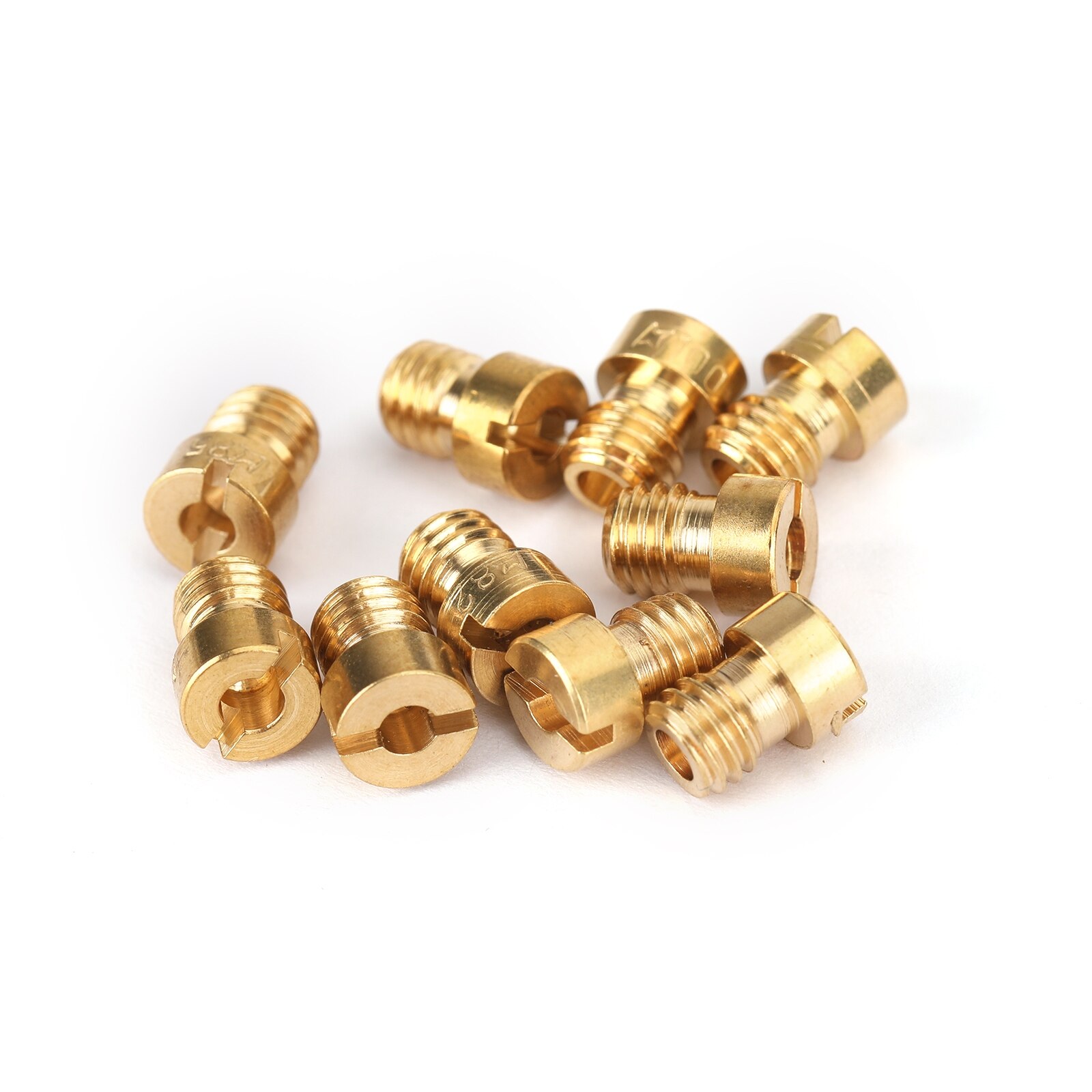 Artudatech 10/Set Ronde Hoofd Belangrijkste Jet 4 Mm Voor GY6 50cc 139QMB Scooter Bromfiets Keihin Carb 82-105