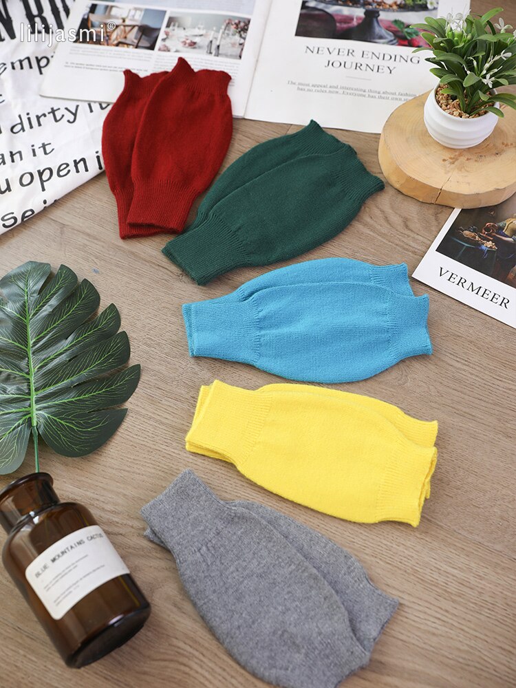 Verkoop Echt Fijne Schapen Wol Gezellige Mitt Blootgesteld Vinger Vrouwen Winter Herfst Gebreide Vingerloze Werkhandschoenen Pols Wanten Driver