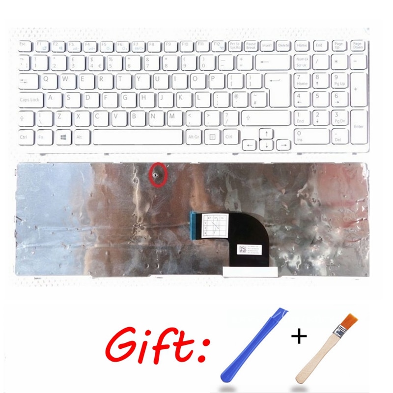 para Sony Vaio SVE151 SVE151J13M SVE1513M1EW SVE15 SVE151 SVE17 SVE151C11M SVE151E11T Reino Unido teclado blanco