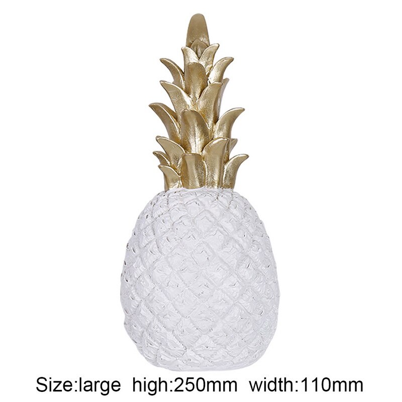 Moderne nordisk moderne hjem dekor gyldne ananas ornamenter vin skap vindu skrivebord rekvisitter rekvisita hjem dekorasjon: Jeg