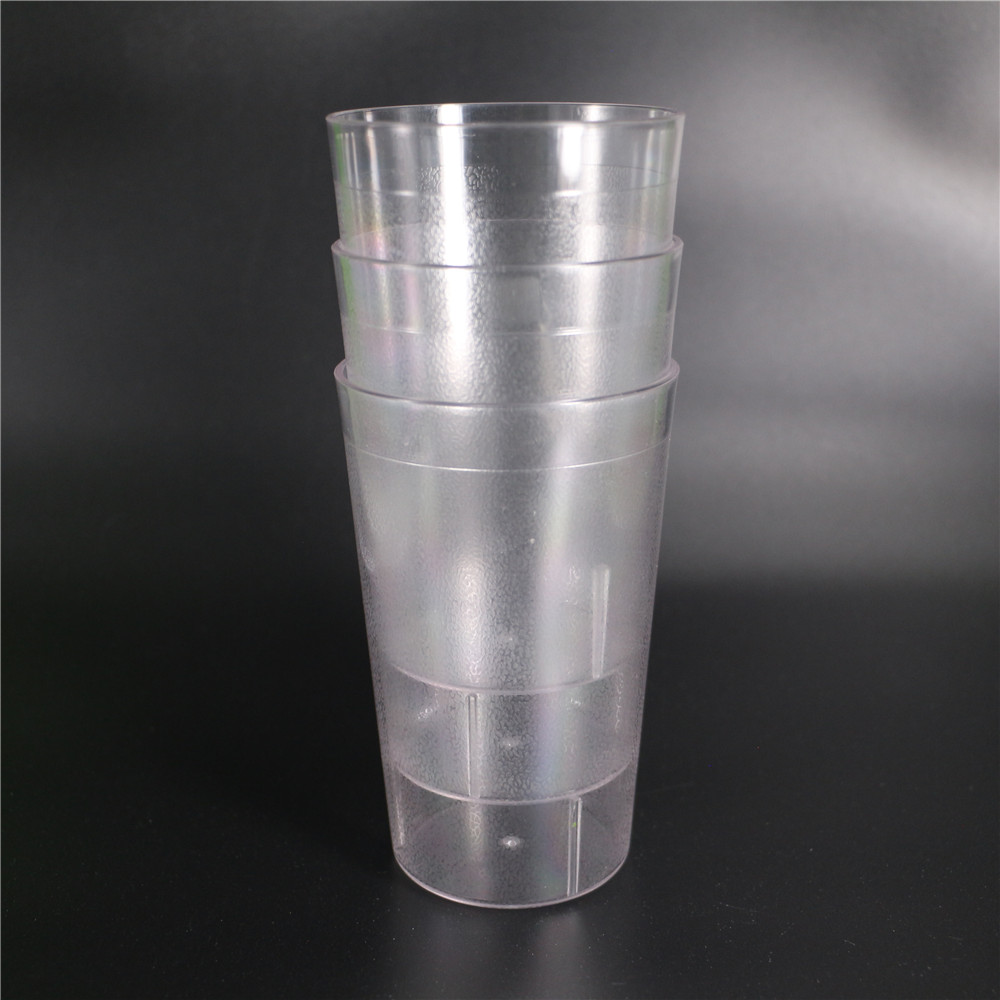 Stackable Restaurant Beverage cup Shatter-Resistant Clear Plastic Tumbler, 9.5 oz. (Pack of 16)