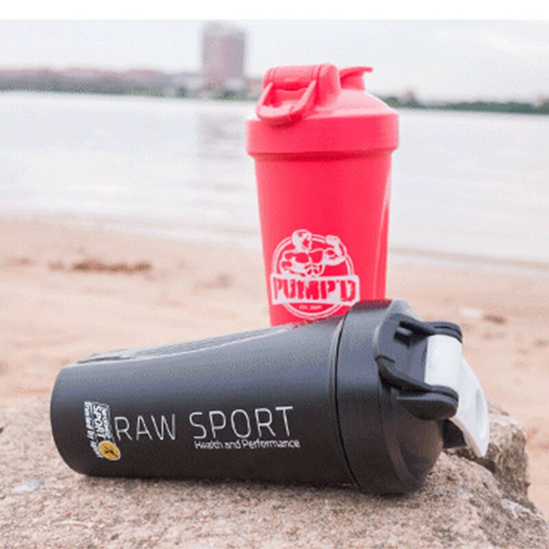 Gym Protein Powder Shaker bottle Water Bottles Shake Cup Kettle Hidro Flask Portable Sport Fitness 600ml Eco Friendly Drinkware