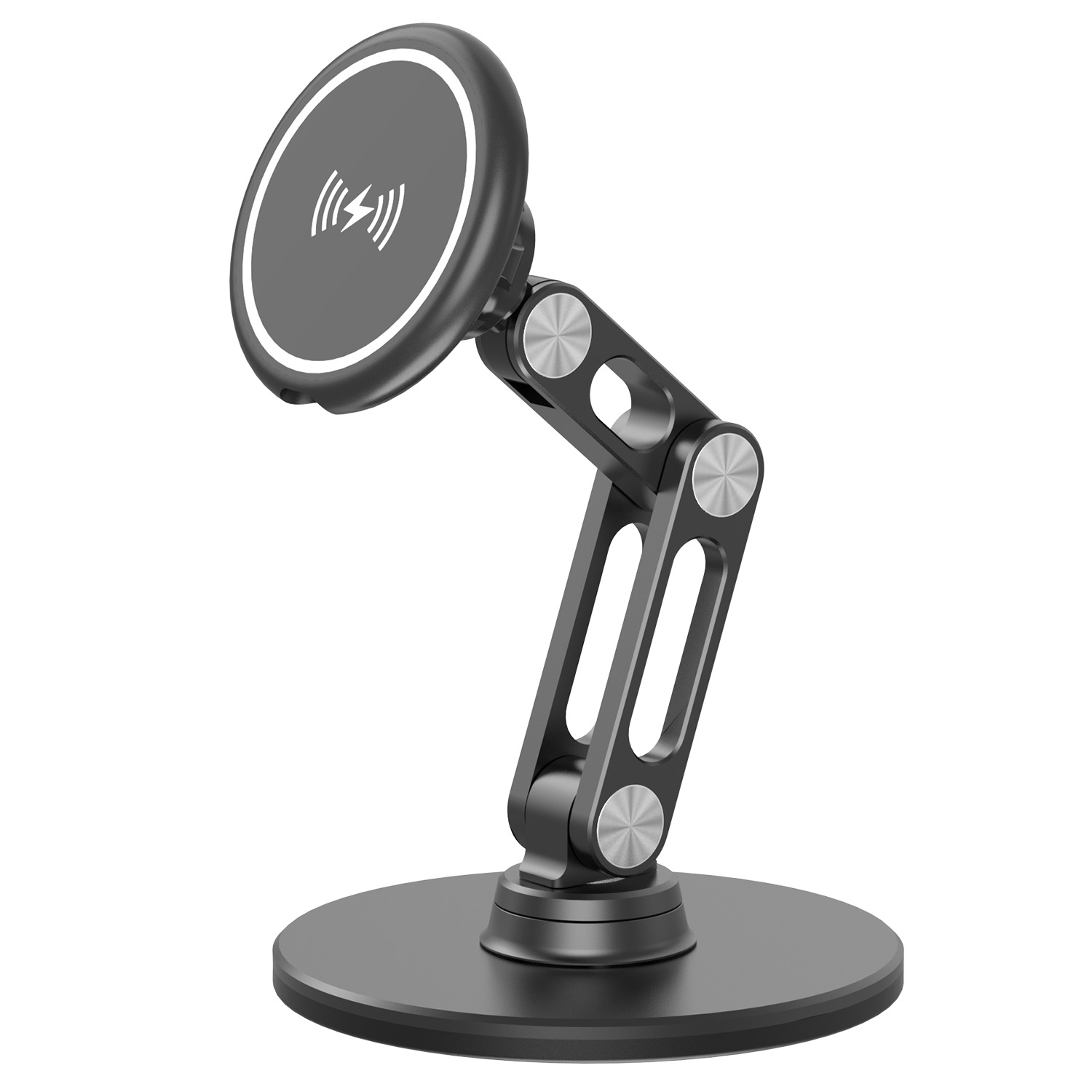 Artpowers Support de support de téléphone magnétique avec chargement sans fil téléphone portable Smartphone téléphone Support de téléphone portable pour iPhone: Black