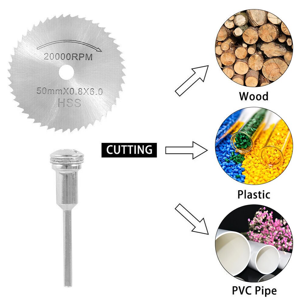 60pcs Diamond Cutting Discs Metal Saw Blade Set HSS Mini Circular Saw Blade For Dremel Rotary Tools Resin Cut-Off Wheels Diamond
