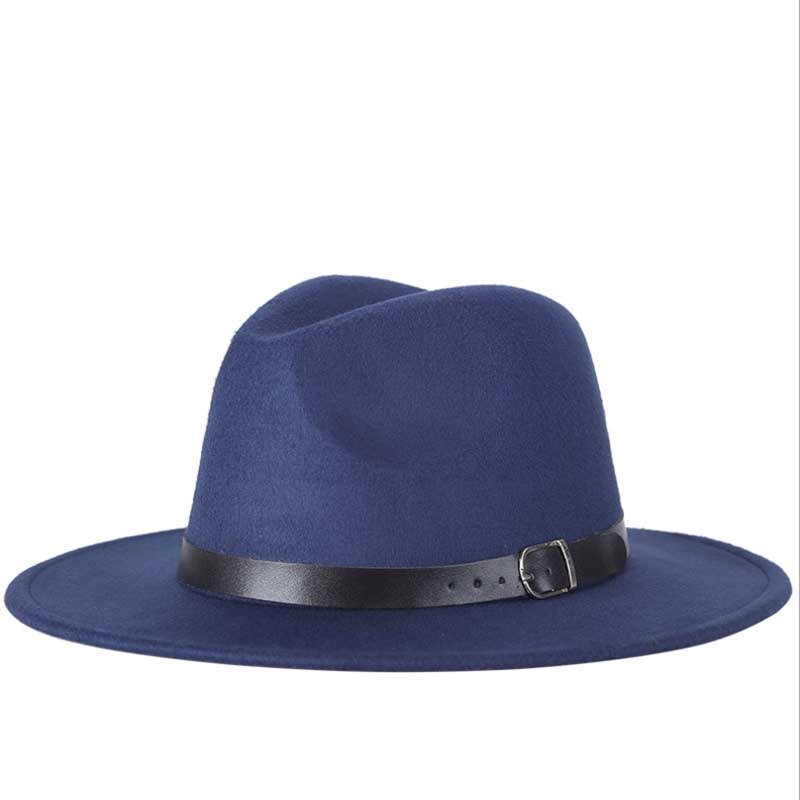 Fedora hat mænd kvinder imitation uldne vinter kvinder filthuer mænd sort top jazz hat fedoras chapeau sombrero mujer