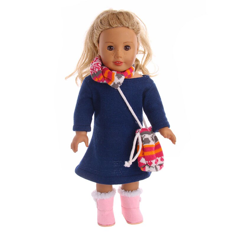 4 unids/set muñeca ropa chaleco camiseta falda Leggings para 18 pulgadas americano y 43 Cm muñeca nacida para generación Navidad bebé niña juguete: n611