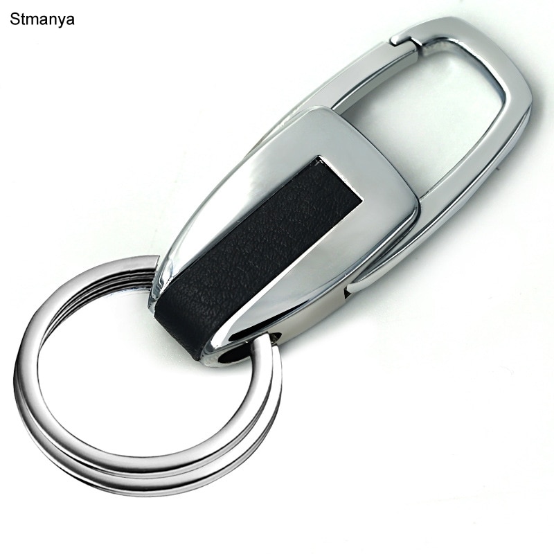 Mannen Zilveren Kleur Sleutelhanger Mode Dubbele Ring Aparte Uw Huis En Kantoor Sleutels Vrouwen Charme Auto Sleutelhanger beste Cadeau