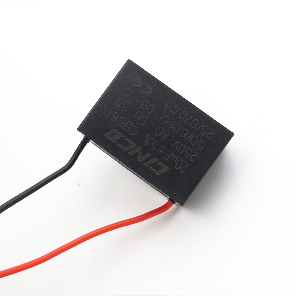 250V AC 20UF CBB61 2 wires Motor Run Capacitor Speed electric fanner ventilators exhaust fan capacitor start AC
