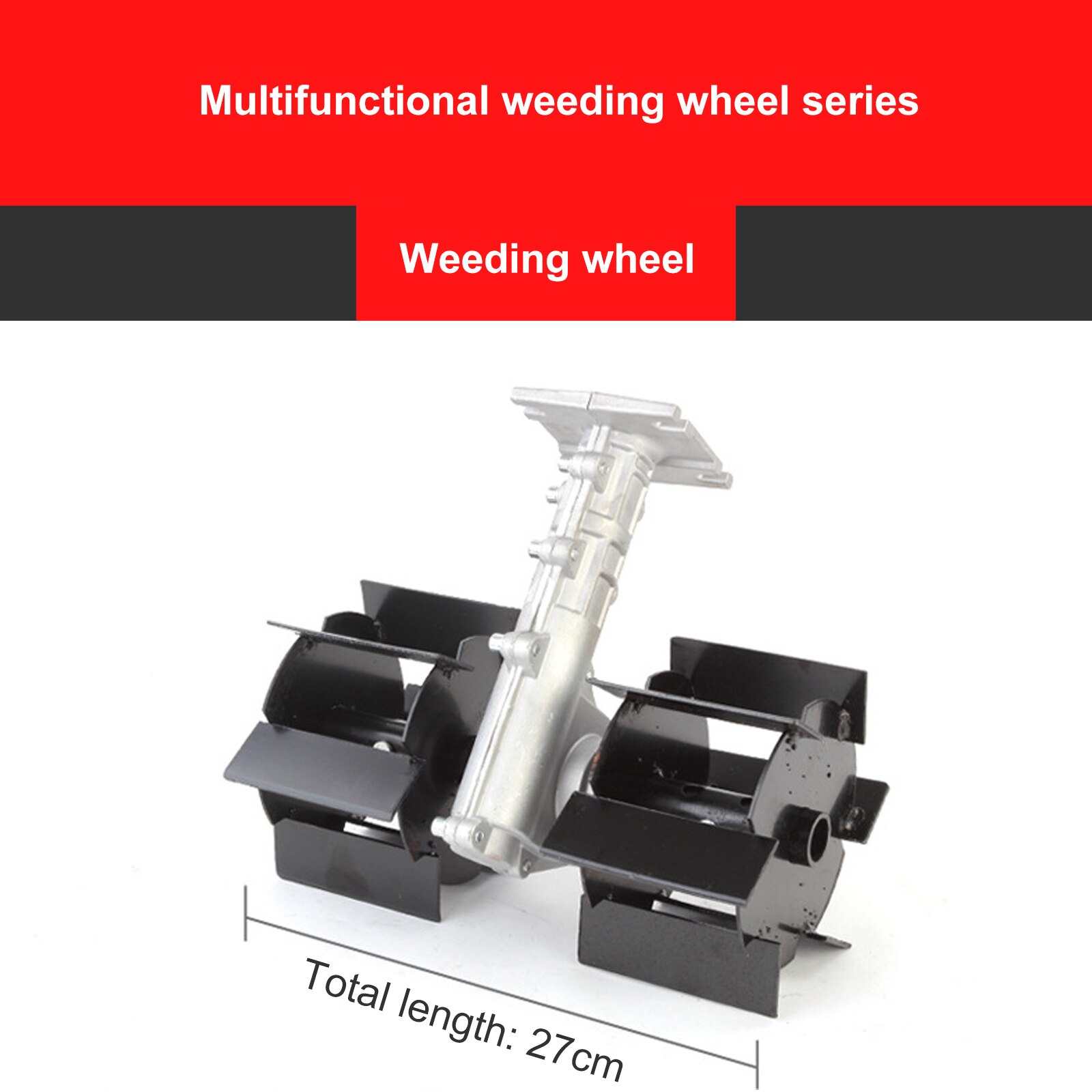 28mm 7/9 Tooth Lawn Mower Working Head Assembly Weeding Wheel Brush Cutter Soil Loosener Weeder Cultivator Accessories Orchard