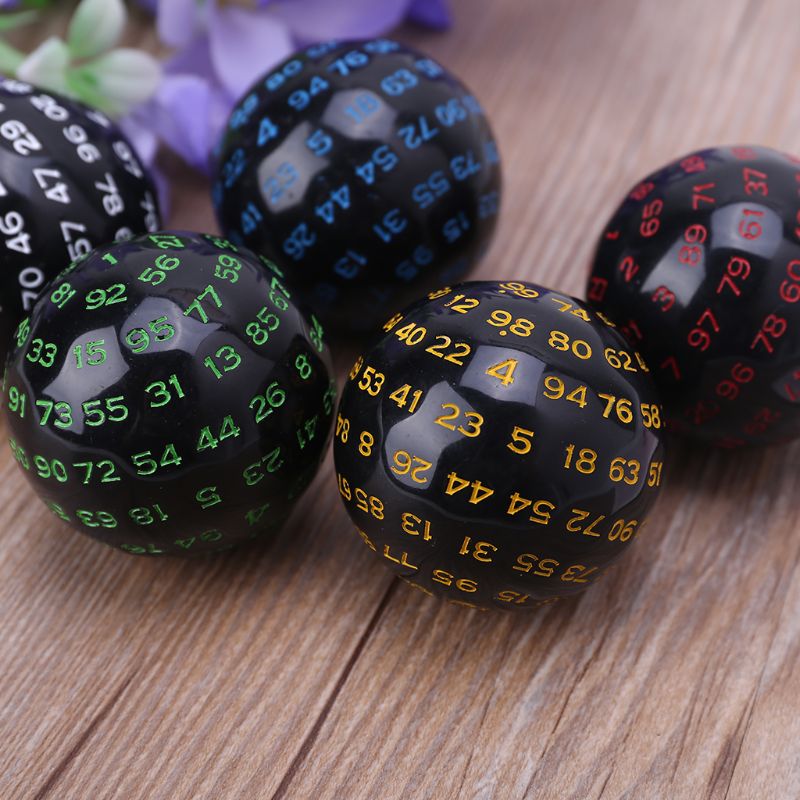 Dados poliédricos de 100 lados D100 caras múltiples de acrílico dados para tablero de mesa juego de rol Bar Club