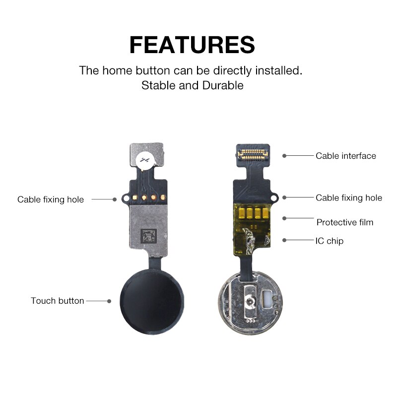 Updated End Edition Universal Return Key For IPhone 7 8 7 Plus 8 Plus Home Button Flex Cable 3rd Generation