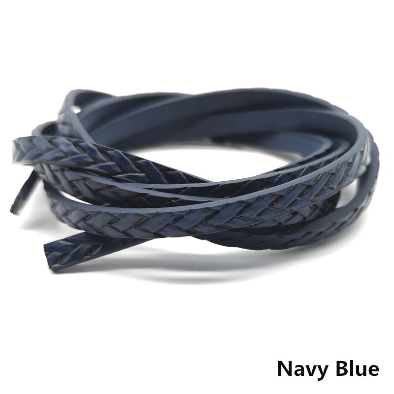 Cuerda de cuero PU para pulsera, 1 unidad, 1,2 metros, 5mm, de joyería, bricolaje, #03: Navy Blue