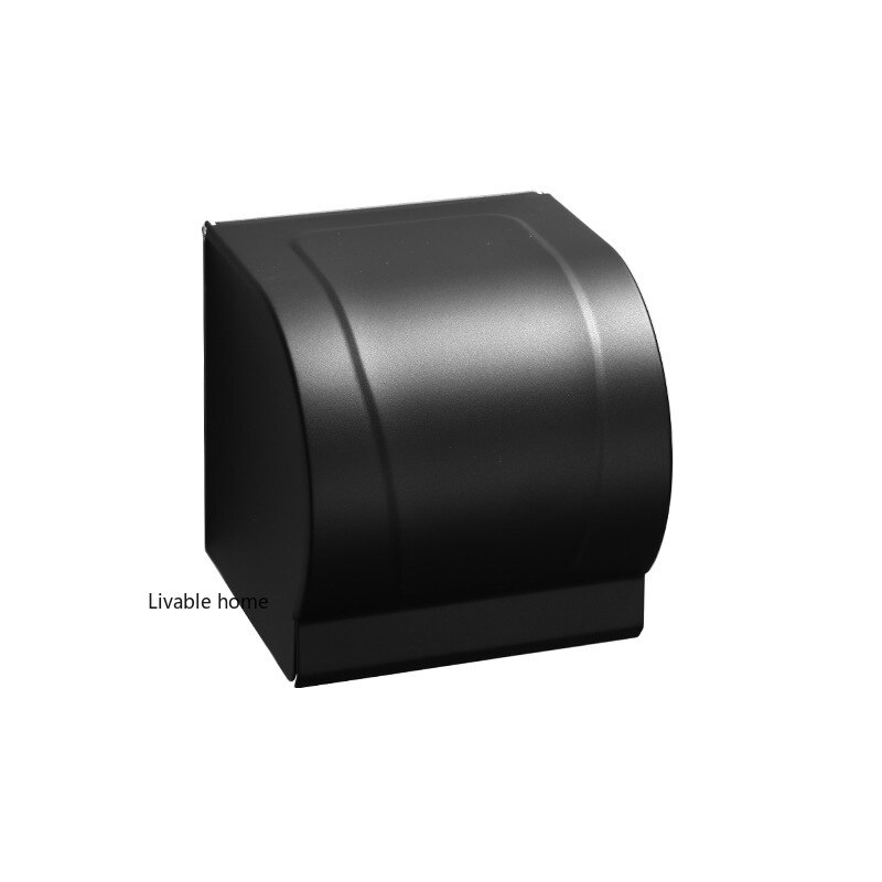 Toilet Paper Holders Wall Mounted Toilet Paper Box Non Perforated Black Paper Roll Paper Towel Rack Toilet Waterproof Household