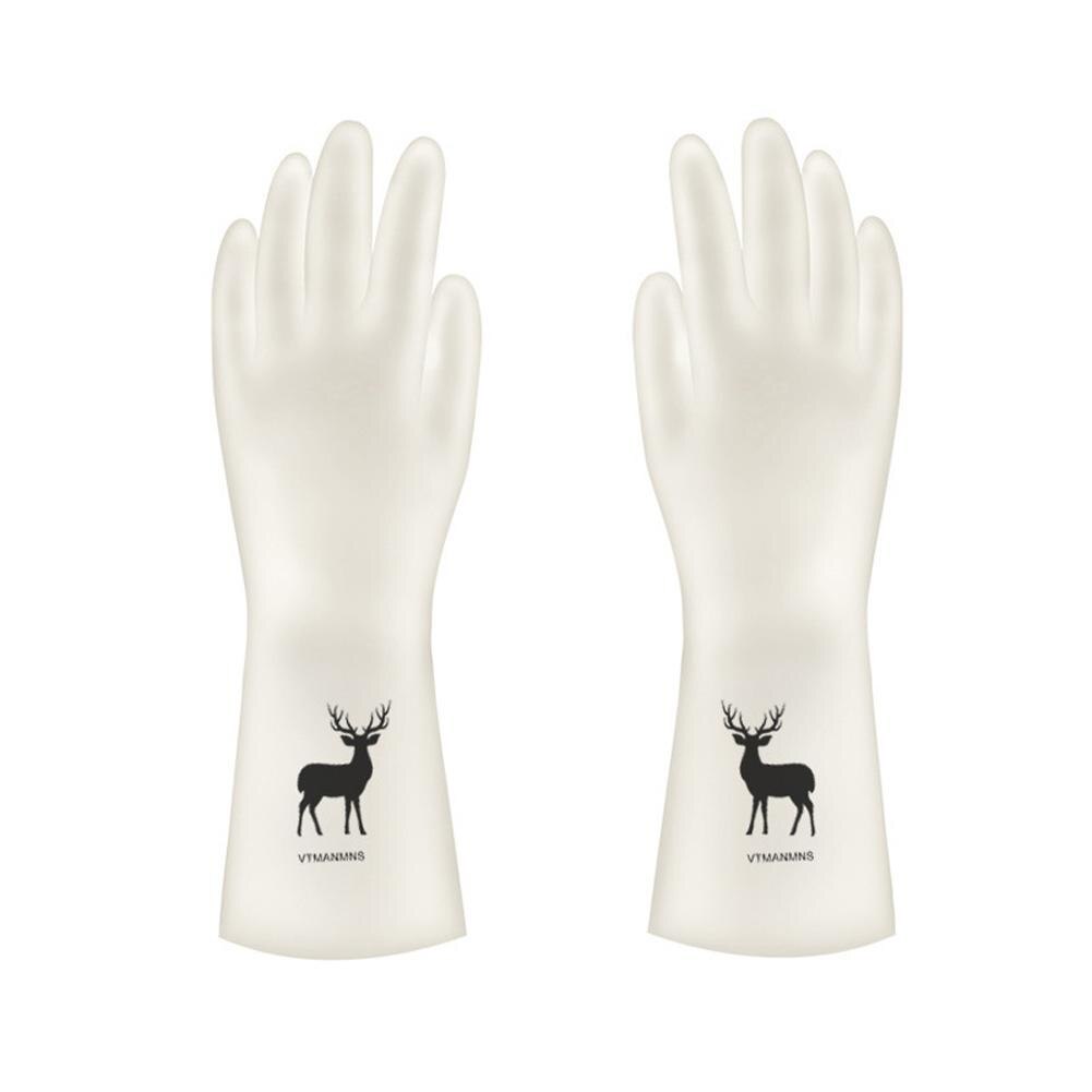 GloryStar 1Pair Kitchen Cleaning Gloves Waterproof Dishwashing Glove Cleaning Rubber Tools Kitchen Accessories: Fawn