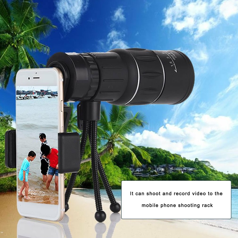 16X52 Distance Sports Zoomable Monocular Low Light Night Vision Monocular Telescope For Outdoor Watching