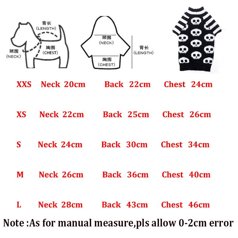 Skull Pet Sweater Halloween Sweater for Chihuahua Teddy Striped Cozy Dog Sweaters for Small Dogs Autumn Winter Warm Pet Clothing