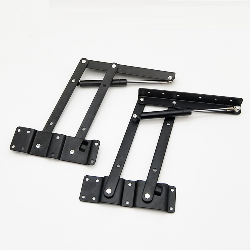 2 pcs Lift Up Top Mechanism Hardware Folding Spring Air-Operated Tea Table Hinge Furniture Coffee Computer Table Hinge Rack