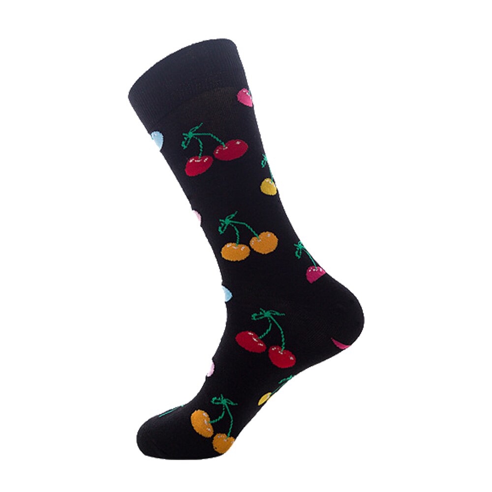 Men Socks Funny Cute Cartoon Graphics Fruits Orange Color Cherry Banana Strawberry Japanese Harajuku skateboard Sock: 16