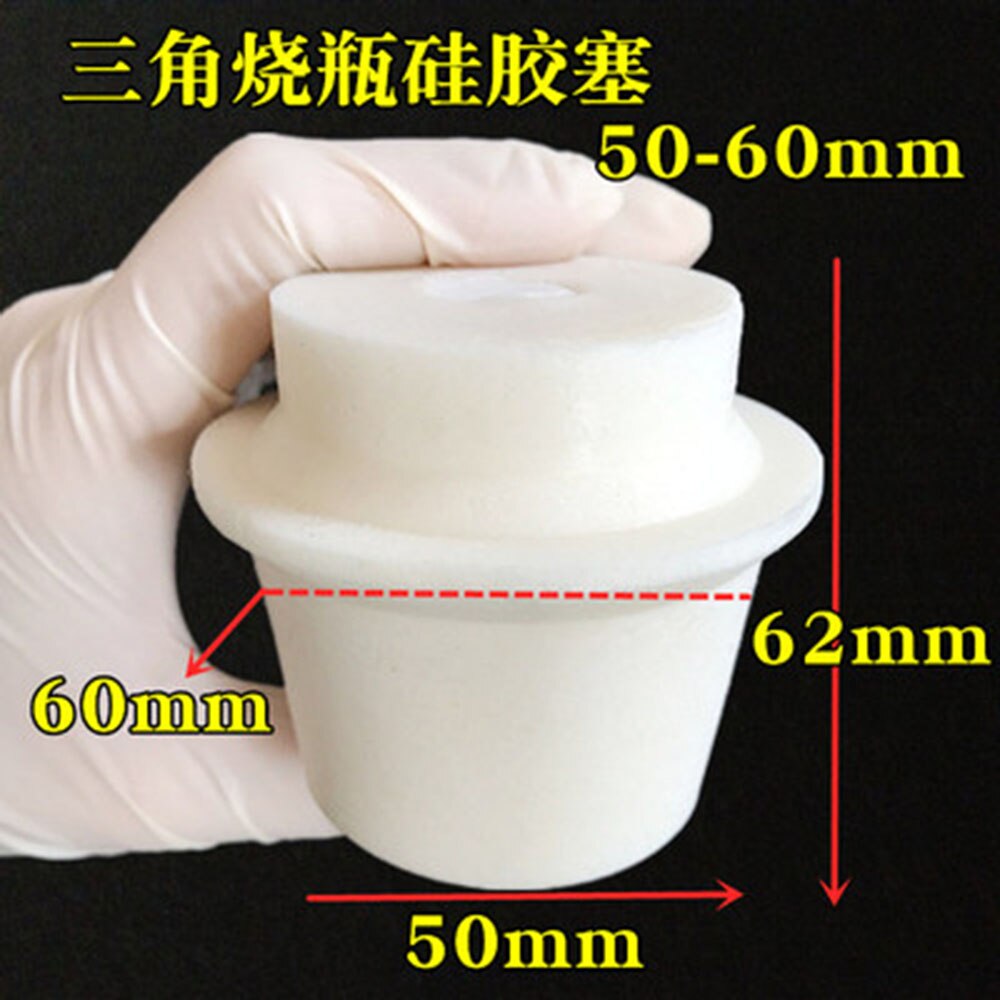 5pcs Silicone Stopper for Erlenmeyer Conical Triangle Flask Upper Diameter 60mm * Lower Diameter 50mm