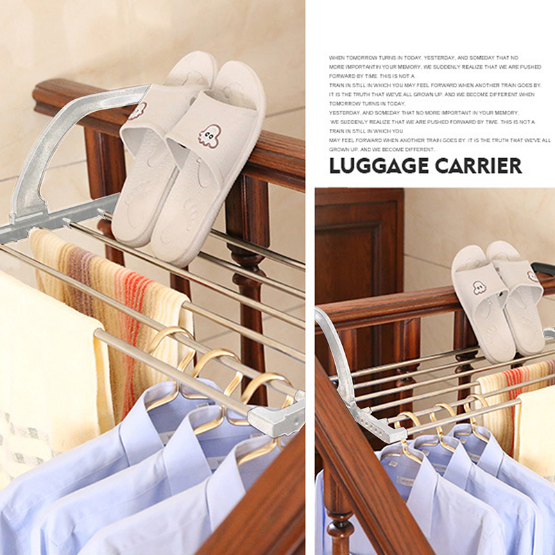 Rvs Balkon Drogen Schoenenrek Multifunctionele Vouwen Droogrek Wasdroger Draagbare Indoor Opbergrek