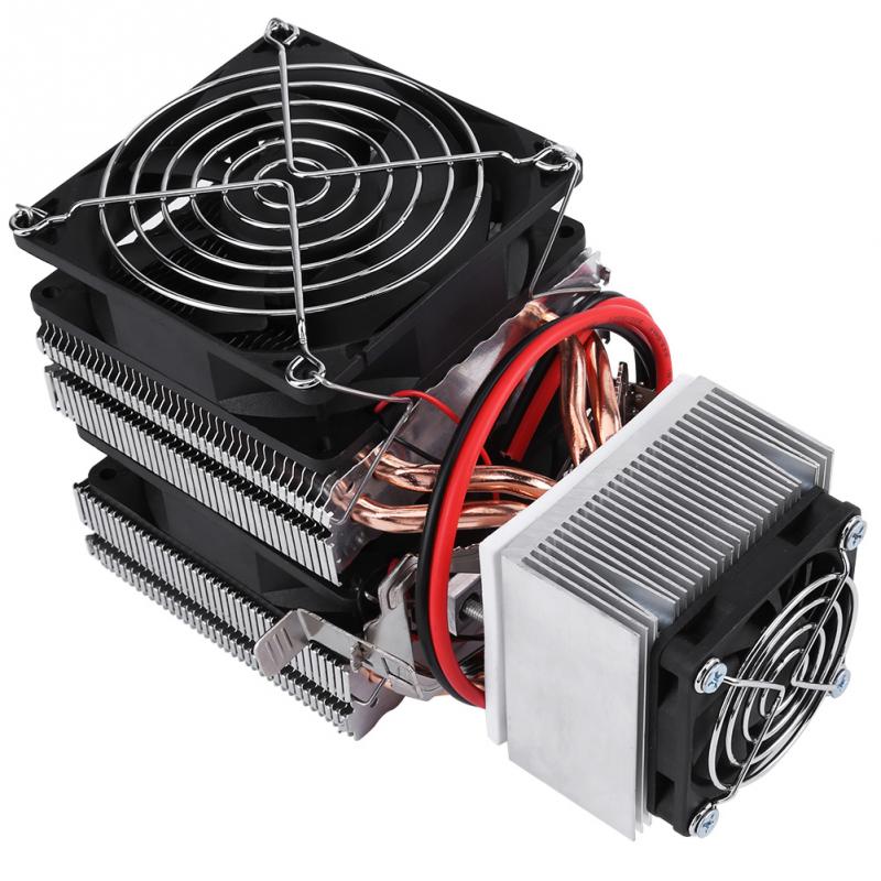 4 Chips Koelblok Installatie - TEC1-12706 Thermo-elektrische Koeler Met 4 Fans - Voor Kleine Ruimtes (tot 20L) Halfgeleider Koeler 12V