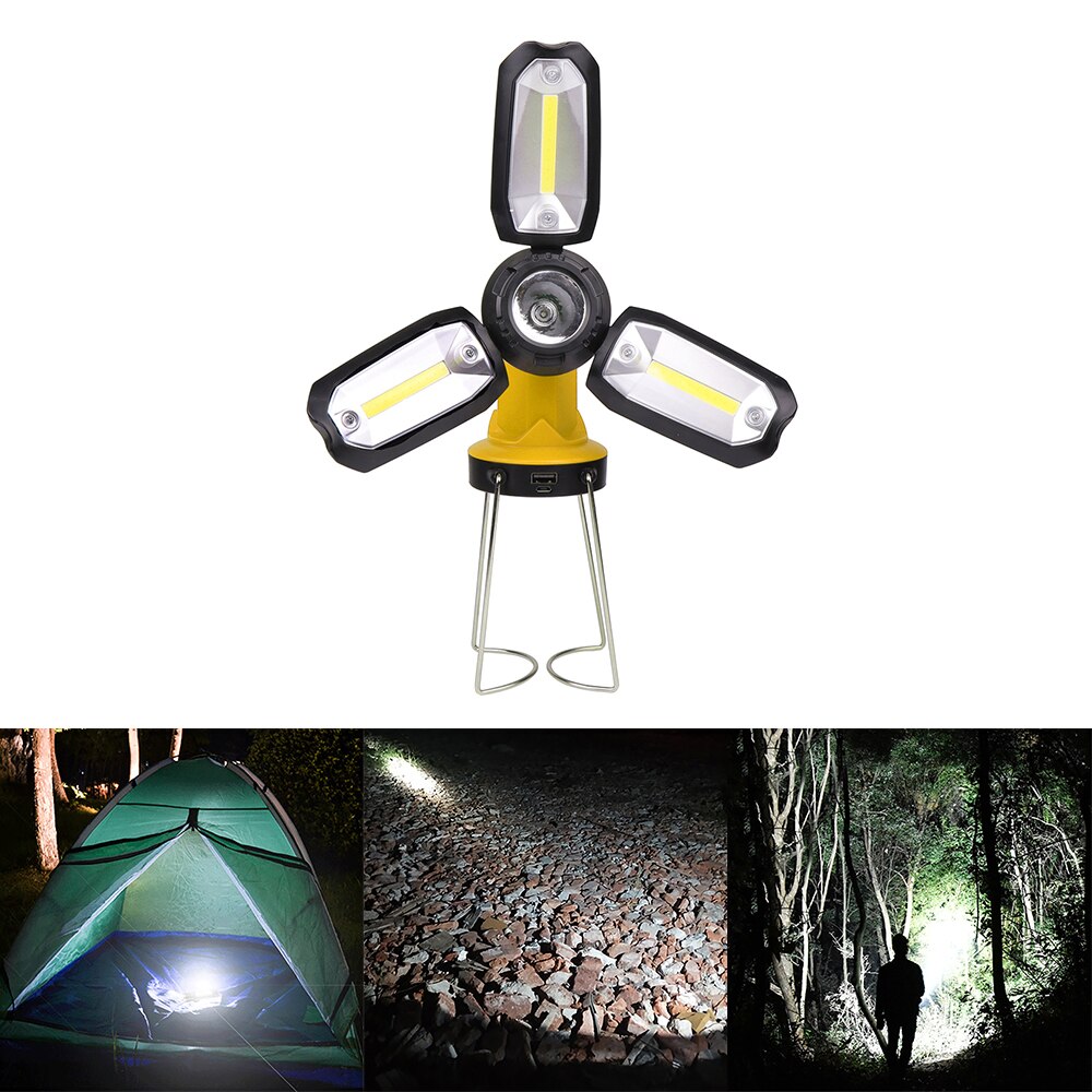 Konesky recargable a prueba de agua Led proyector portátil COB luz de trabajo Led reflector de Camping al aire libre lámpara linterna reflector