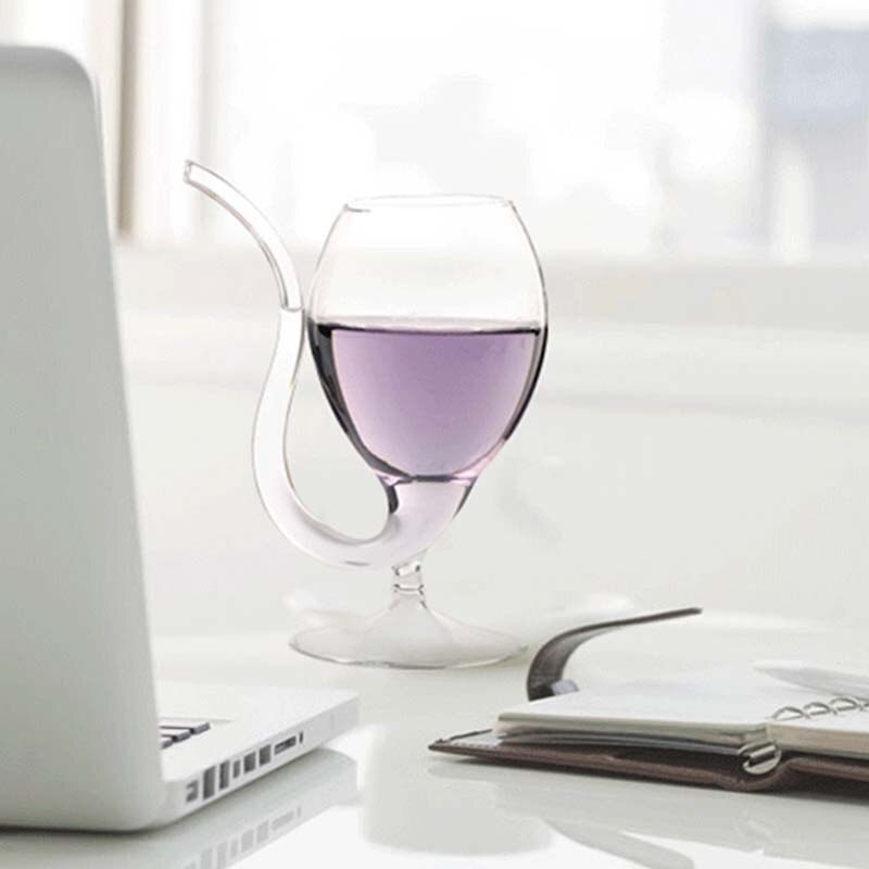 Vampire 250ml transparent vinglas med sugrör nyhet halm vinglas yizi
