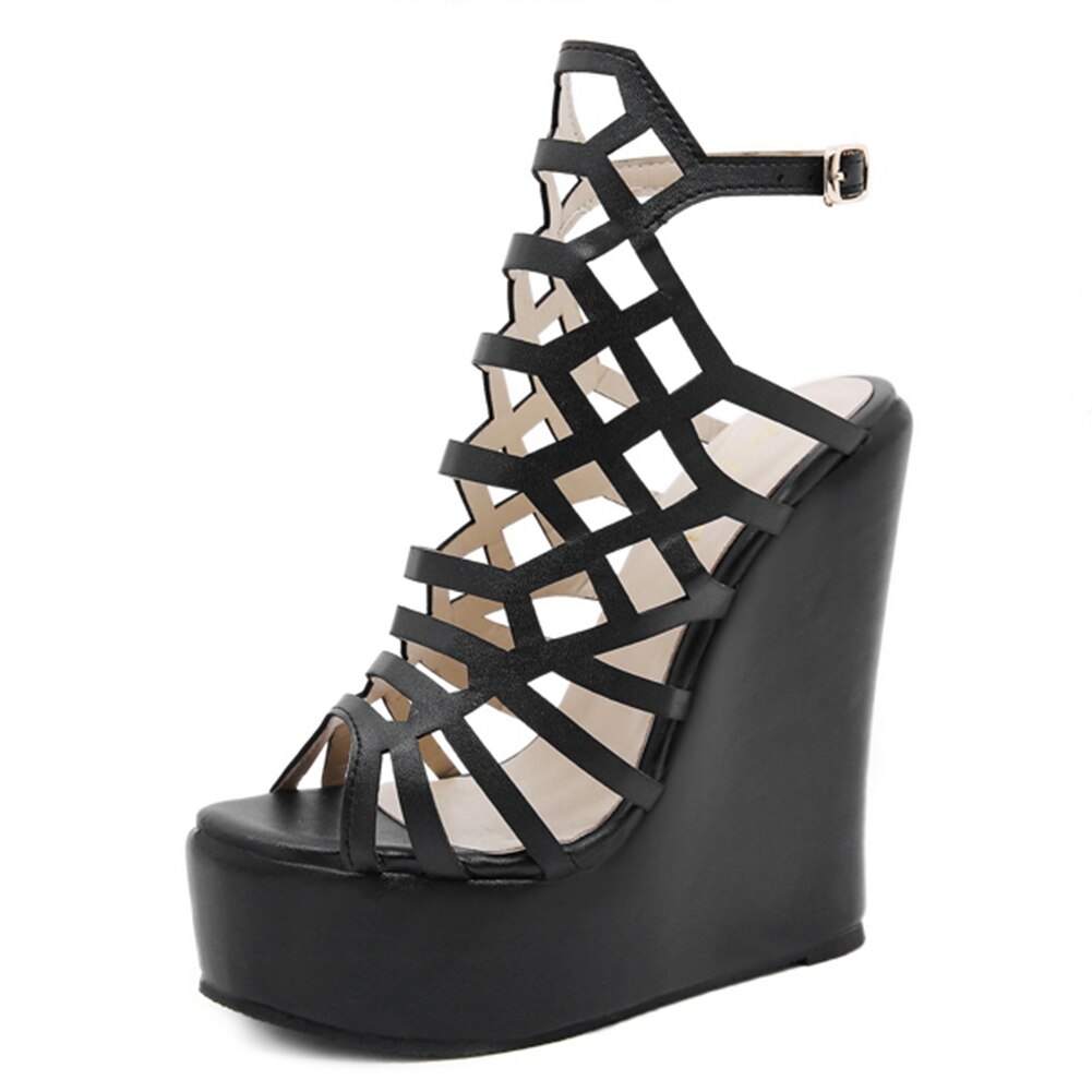 Sarairis Neue Große Größe 42 Keil hoch Fersen Sommer Sandalen Frau Schuhe Plattform Schnalle Schuhe Dame Pumpen