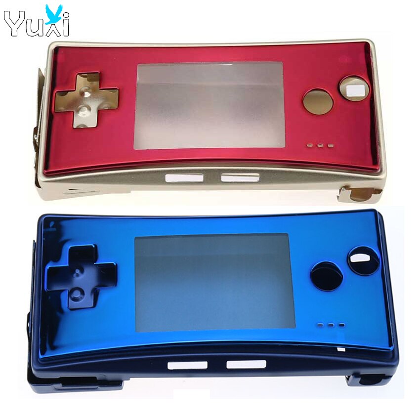 Yuxi Metalen Behuizing Shell Case Voor Nintendo Gameboy Micro Voor Gbm Front Back Cover Faceplate Batterij Houder & Schroeven