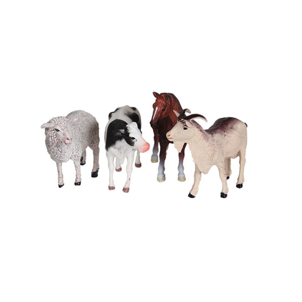 6 stuks speelgoeddieren in de vorm van een bos, plastic educatieve figuren, speelgoeddieren in de vorm van een bos, boerderijspeelgoed voor kinderen