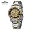 Winnaar Top Luxe Retro Rvs Heren Horloge Sport Mechanische Skeleton Horloges Cool Diamond Klok Mannen Horloge: Type 1