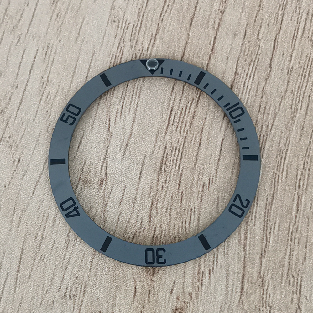 Nouvelle lunette de montre 30.5-38mm, lunette de montre en céramique pour hommes, accessoires modifiés, Inserts de montres pour horlogers: Bleu